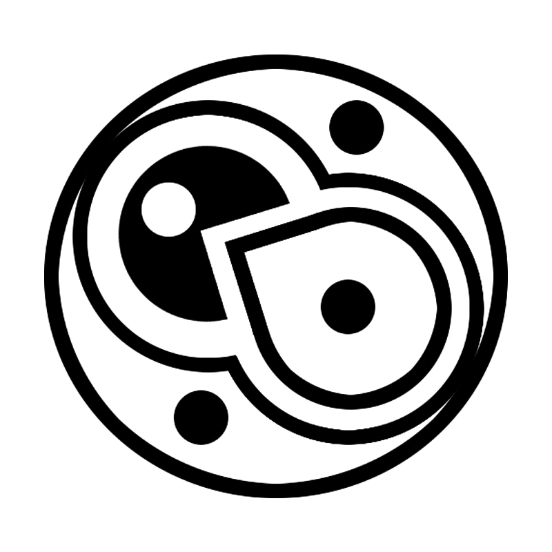 The trance[]control logo: interlocking black circles and drop shapes inside a ring, on white.