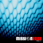 Cover of MISSION 2002 Vol.1: a field of glossy turquoise cells with the MISSION 2002 logo in the corner.