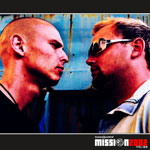 Cover of MISSION 2002 Vol.3: two men face to face, one in sunglasses, with the MISSION 2002 logo.